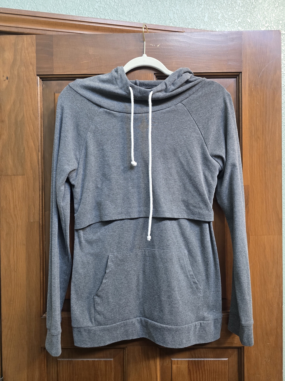 Bearsland Gray Hooded Nursing Pullover Sweatshirt